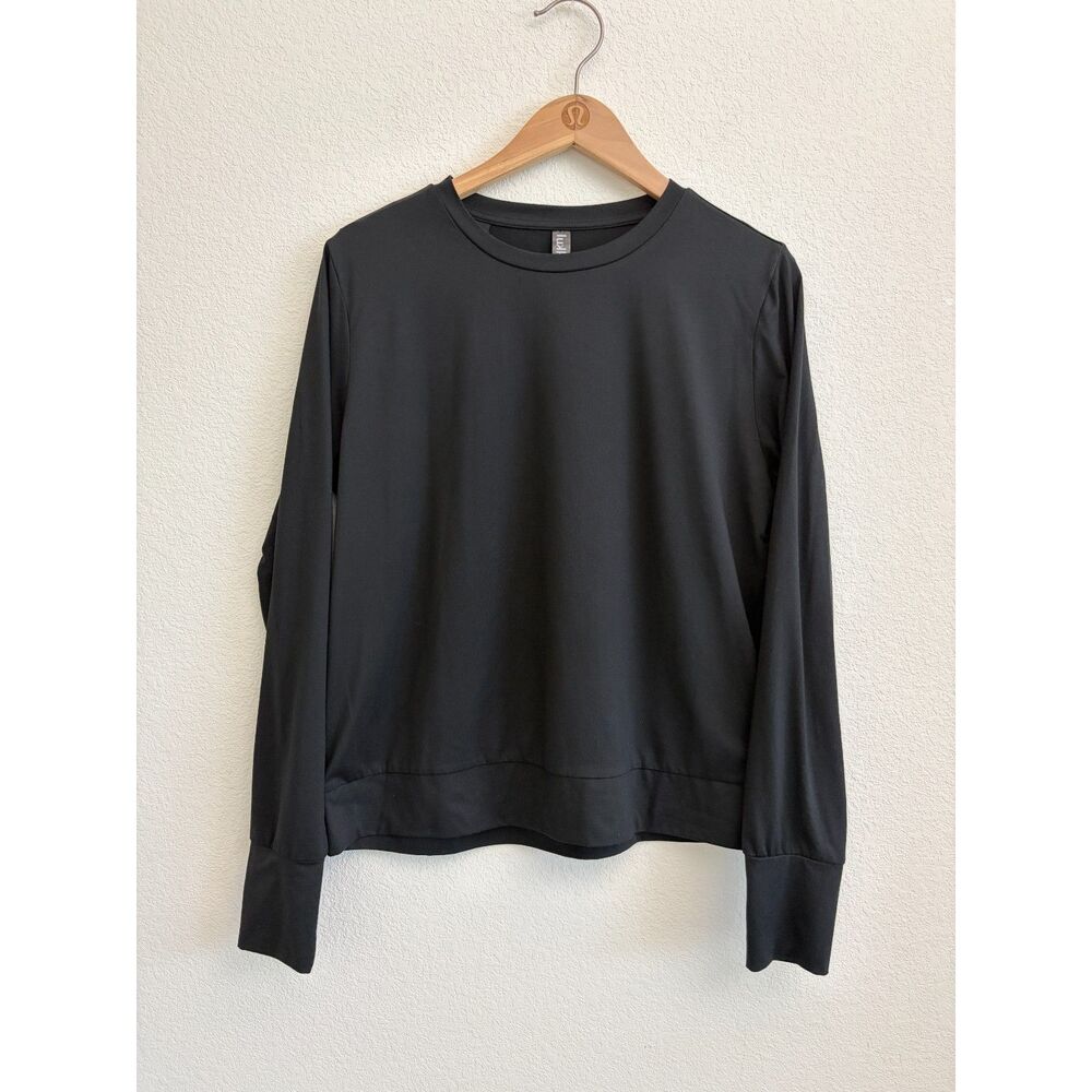 Lukka Lux Black Long Sleeve Stretch Pullover Top Women’s M Athleisure